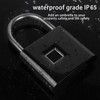KENRONE Keyless Portable USB Charging Fingerprint Lock,Smart Padlock Quick Unlock