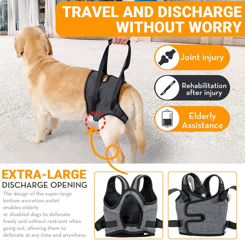Dog Lifting Harness for Back Legs, Dog Support Harness, Adjustable