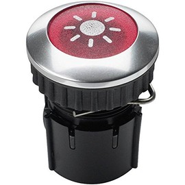 Grothe Bell Push Illuminated Round Button Sleeve Aluminium EV1 protact 101 LED, Red, 1522186