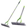 WORKPRO Thatch Rake, 15-Inch Thatching Rake for Lawns, Heavy Duty