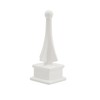 1" x 1" Arrowhead White Vinyl Picket Caps for Vinyl