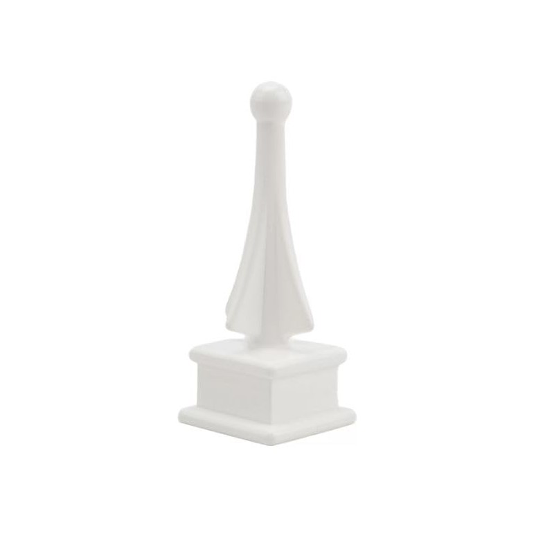 1" x 1" Arrowhead White Vinyl Picket Caps for Vinyl