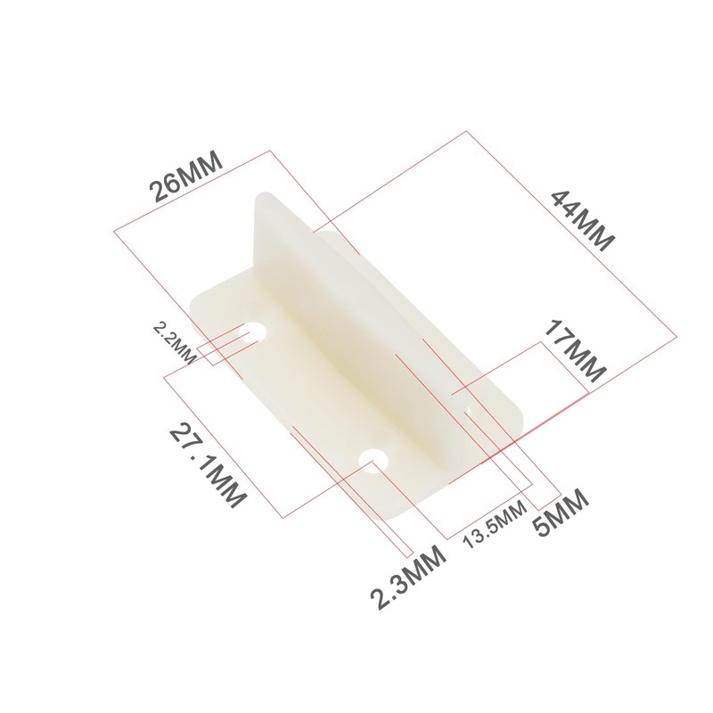 SING F LTD 10pcs Plastic Door Floor Guide Wooden Sliding