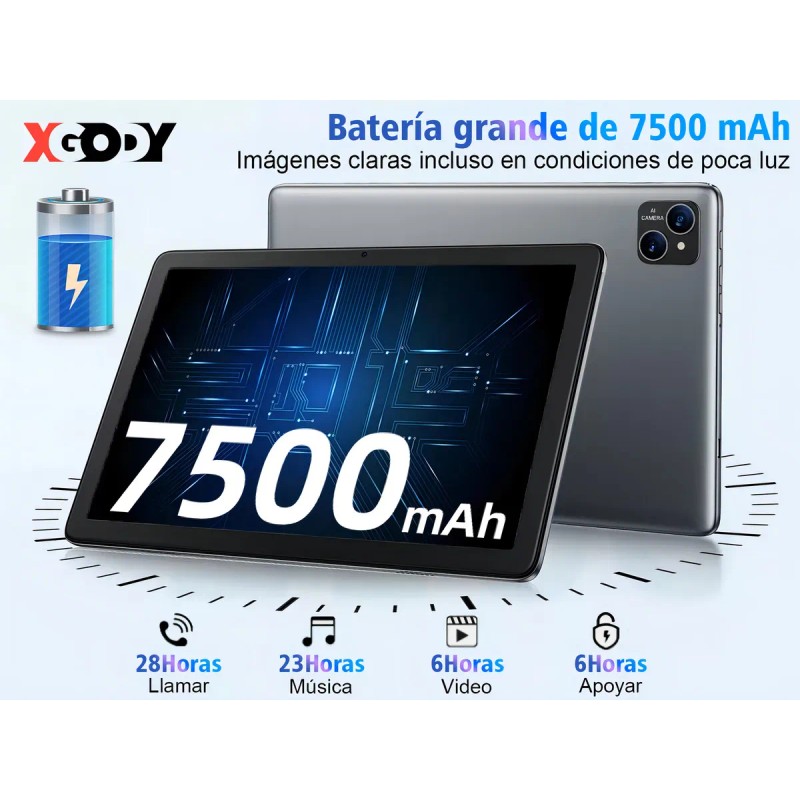 Funda de bolígrafo Xgody Android 13 Ram c/teclado Tablet 10