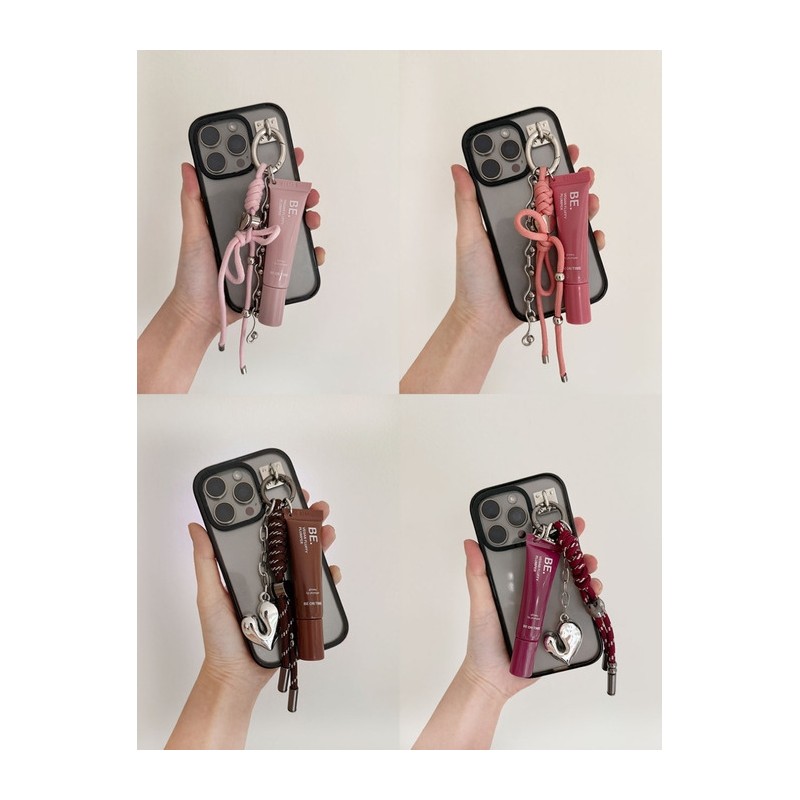 Vegan Fluffy Plumper Keyring 01 Sheer Rosy / 비건 플러피