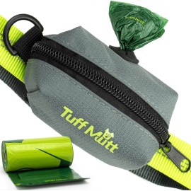 Tuff Mutt Dog Poop Bag Holder for Leash, Lightweight Dispenser for Pet Waste