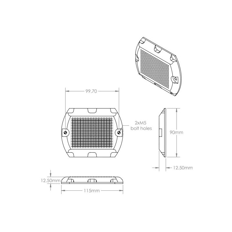 Hydro Glow Solar Pathway Submersible LED Light, IP68 Waterproof, High-Impact