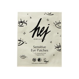 Sensitive Eye Patches (4 Pack, 3 ml each) for Sensitive Skin, Reduces Swelling and Dryness Wrinkles, Good Hold, Refreshes and Smooths Thanks to Hyaluronic Acid, Natural Cosmetics, 100% Vegan HEJ