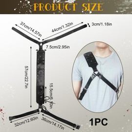 Medieval Leather Back Sword Frog Adjustable Sword Holster Renaissance Sword Shoulder Holder Belt Cosplay Warrior Costume Accessory