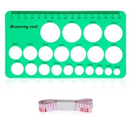 Safety Eye Sizer Tool, 10~30mm Diameter Measuring Ruler Safety Eye Ruler for Doll, Attaching Safety Eyes Tool for Helps You Measure Safety Eyes Size for DIY Stuffed Animal Eyes Install Doll Making