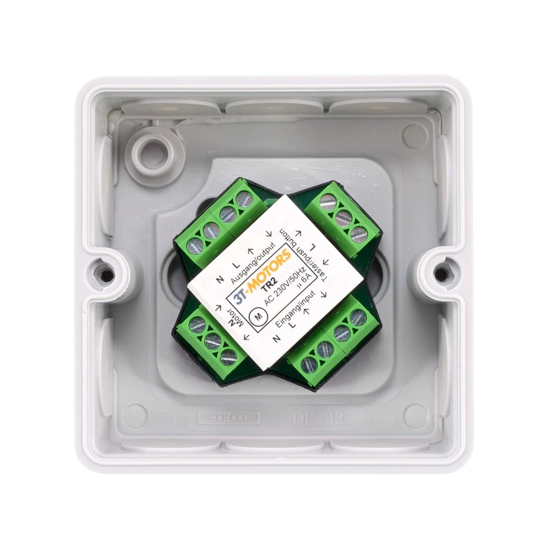 3T-MOTORS Isolating Relay TR2-AP for 2 Motors, Surface-Mounted, Roller Shutter