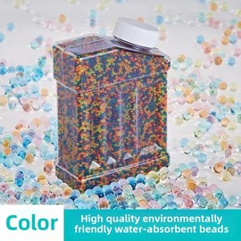 Colored jelly beads about 150000 gel beads crystal marble water absorbing bullet gel ball energy blaster supplement children's toys soft water bullet bubble gel shooter outdoor game supplies for vase filling:_color_Large bottle [about 150000 pieces]