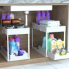 DEKAVA Cabinet, 2 Pack Under Sink Organizer, 2 Tier Sliding
