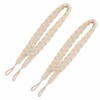 2 PCS Curtain Rope Tiebacks Natural Cotton Hand Knitting Curtains