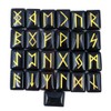 WANGCL 25Pcs Black Obsidian Runes Stones Set, Tumbled Gemstone with