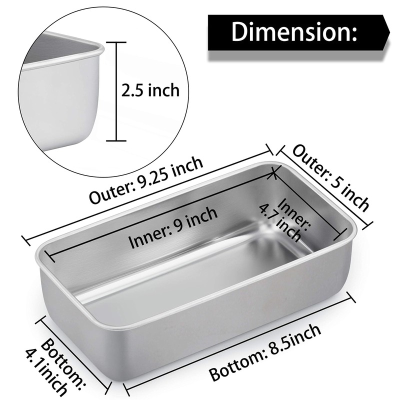 TeamFar Loaf Pans for Baking Bread, 9 × 5 Inch