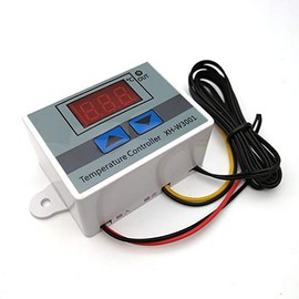 DC 12V Digital LED Temperature Controller XH-W3001 Mini Thermostat -50 to 110 Degree Heating/Cooling Temperature Control Switch with Waterproof Sensor Probe