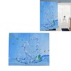 Shower Curtain Waterproof Polyester Blackout Curtain with Hook for Bathroom