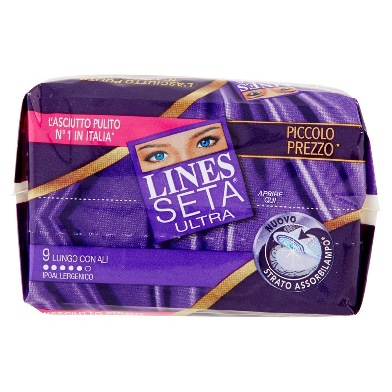 Lines ASSORBENTI SETA ULTRA LUNGO ALI 9 PZ This item
