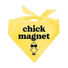Chick Magnet Dog Bandana (695 Yellow, One Size)