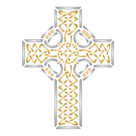Celtic Cross Stencil, 11.43 x 15.24 cm (M) - Stencil Company Original Celtic Druid Religious Ethnic Tribal Knotwork