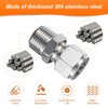sourcing map Compression Fitting 12mm Tube OD x 1/2" NPT