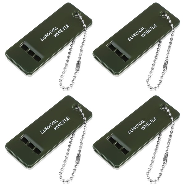 BBTO Pack of 4 Emergency Whistle, Survival Whistle, Loud Emergency