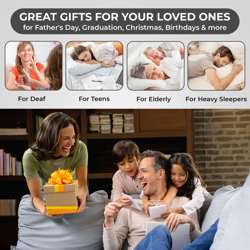 Sonic Alert Sonic Bomb Dual Alarm Clock with Bed Shaker,