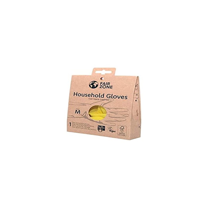 Fair Squared Household Gloves 100% Natural Latex FSC Pair Large