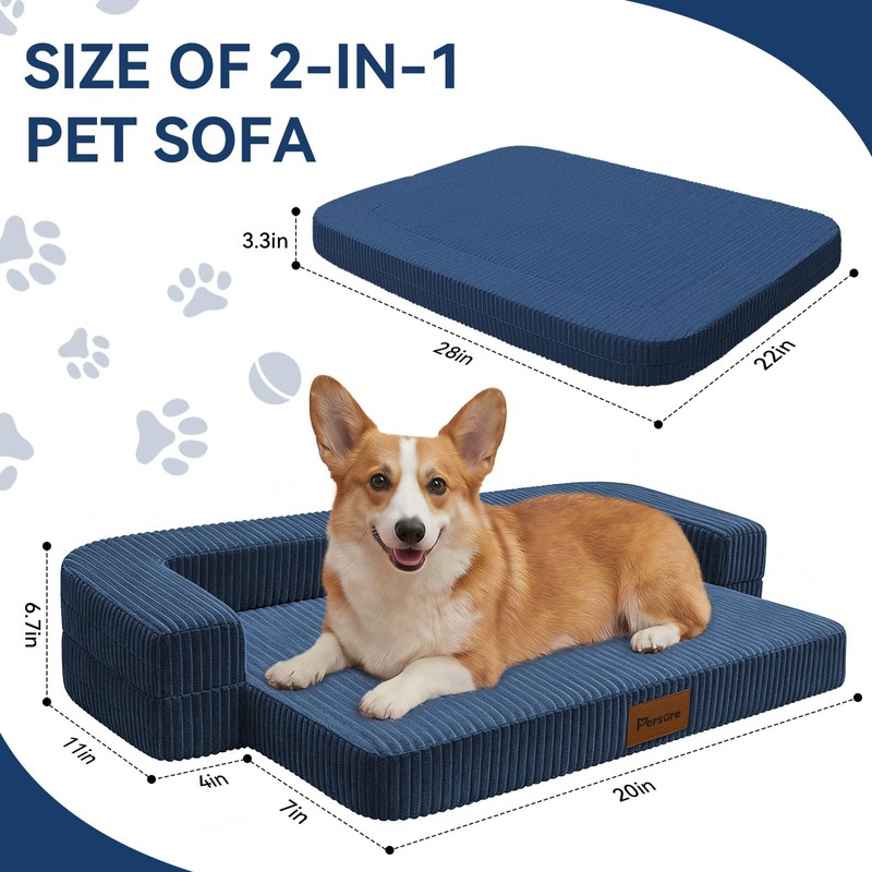 Persure Orthopedic Dog Bed for Medium Large Dogs, Waterproof Memory