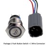 ZOYSEAY Horn Push Button Switch with Blue LED Backlit Symbol,