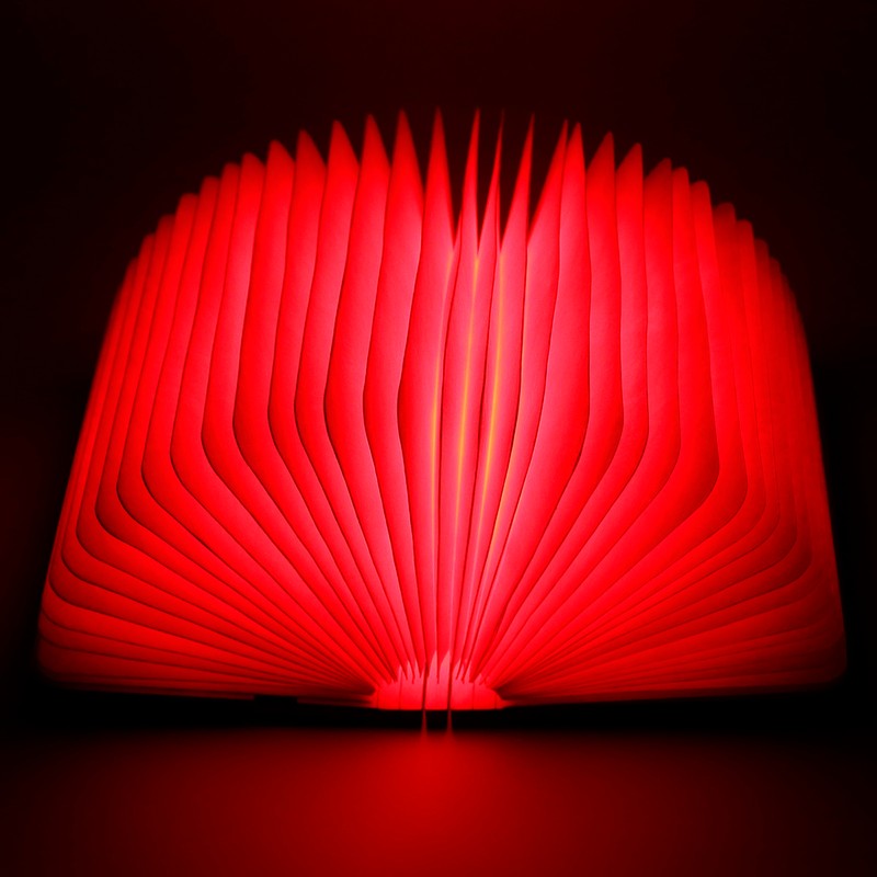USB Magnetic Wooden Book Light Portable LED Foldable Desk Night