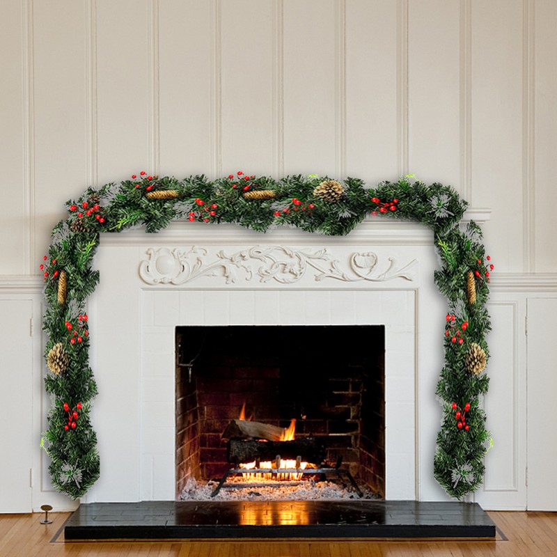 9 FT Long Christmas Garland Flexible PVC Hanging Pendant Artificial
