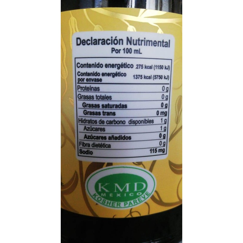 Vainilla Extracto Natural / Sin Gluten / Vegano/ Kosher 500