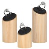 KUKUVR 3 Pack Wooden Ring Display Stands for Boutique Selling
