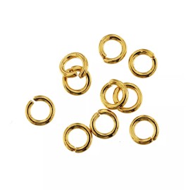 Unbranded Gold Stainless Steel Jump Rings 6mm - Open 16 Gauge - 50 Rings - J142