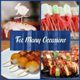 BambooMN - 4mm Sharp-Point Multipurpose Food Bamboo Skewers - 4.5" (11.5cm) - 1,000 Pieces