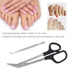 Seniorenfreundlicher Zehennagelknipser mit Langem Griff, Ergonomische Edelstahlschere mit Nagelpflücker für