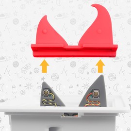 Toniebox Replacement Ears, Replacement Parts for Tonies Volume Button, Outer Ears Only (Design by Devil), 2 Pieces (Red)