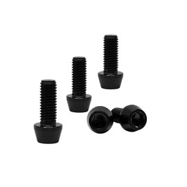 RISON-Titanium Pack of 5 Titanium Bicycle Stem Screws M5, Bicycle Cone Screws Conical Hex Socket Screws, Bicycle Stem Bolts Bicycle Shaft Screws Cone Head Screw for Mountain Bike