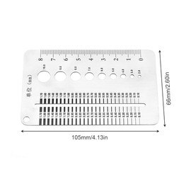 Smgda Bolt Thread Thread Gauge Screw Gauge Card Diameter Measuring Gauge Wire Drill Bit Gauge Diameter Gauge Outer Diameter Gauge Bolt Diameter Gauge Stainless Steel Nut Template