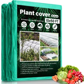 Berlune Plant Covers Freeze Protection Frost Blankets Plant Covers for Winter Protection Frost Cloth Floating Row Cover for Outdoor Garden Raised Bed Frost Snow Protection (Green,10 ft x 50 ft)