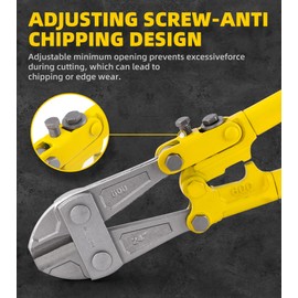 DOWELL 24" Heavy-Duty Bolt Cutter, Steel Wire Cutter for Wire with Soft Rubber Grip for Locks, Chrome Molybdenum Steel Blade