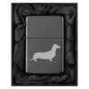 Lighter in Black Silk Lined Gift Box Dachshund (Black)