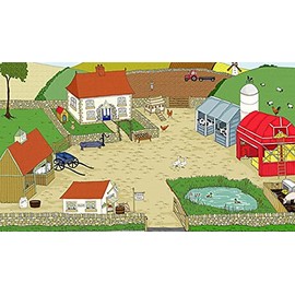 Tiger Moon The Tiger Moon Trading Company Ltd Sarah's Farm Activity Play Mat - Pretend Play, Role-Play, Teach & Learn - 130 x 85 cm