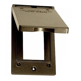 Sigma Electric, Bronze Sigma Engineered Solutions, Weatherproof 14248BR 1-Gang Vertical GFCI Cover, No Size