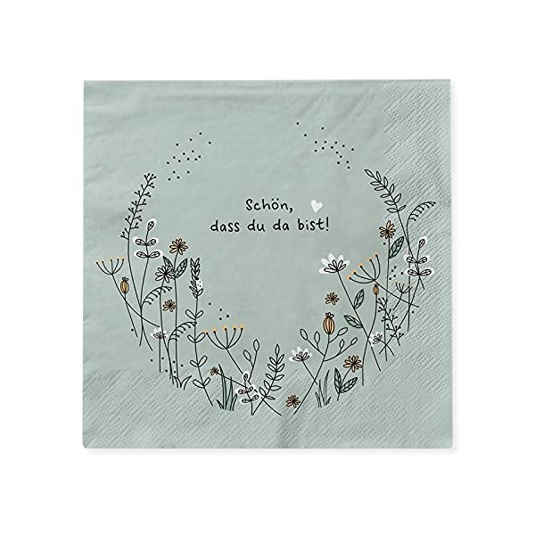 Graphic workshop napkins with saying, pack of 20, 12.5 x
