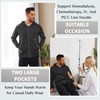 Deyeek Dialysis Jacket Full-Zip Hoodies Both Arms Two Way Zippers