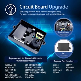 91365 Gagsu RV Water Heater Control Circuit Board Kit with Fuse, Compatible with Atwood/Dometic Water Heater GCH6A-10E, GC6AA-10E, GC10A-4E, GCH10A-4E, 91226, 93305, 93851, 91346, Gas/Electric 12 VDC