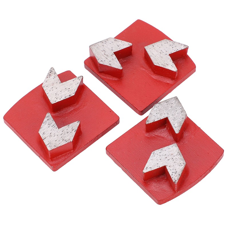3Pcs Diamond Grinding Shoes Dovetail Concrete Aggreesive Cutting 2 Arrow